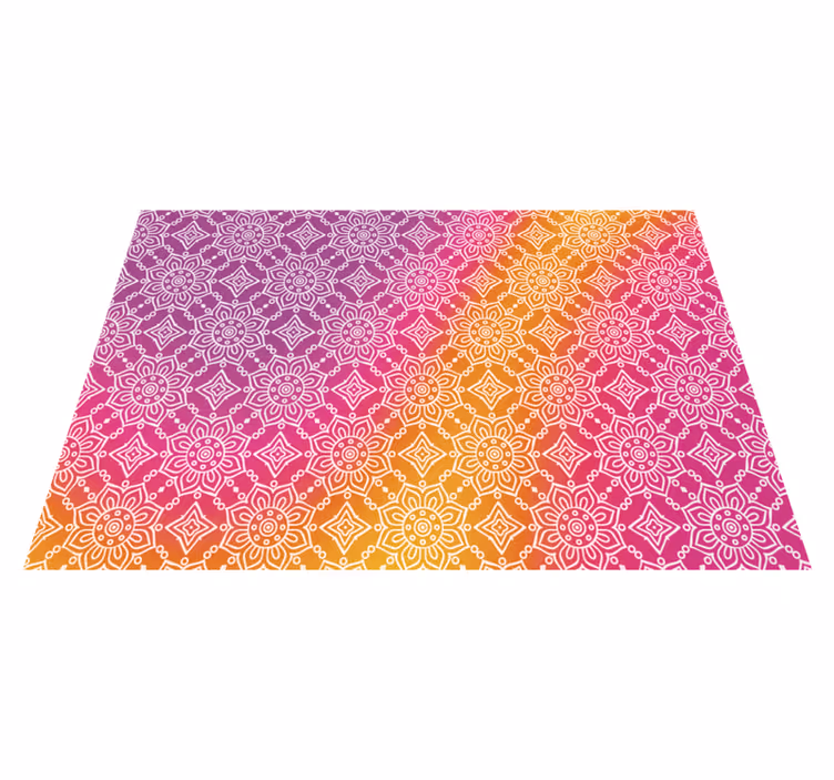 Elegant gradient vinyl teppe mandala - Tenstickers