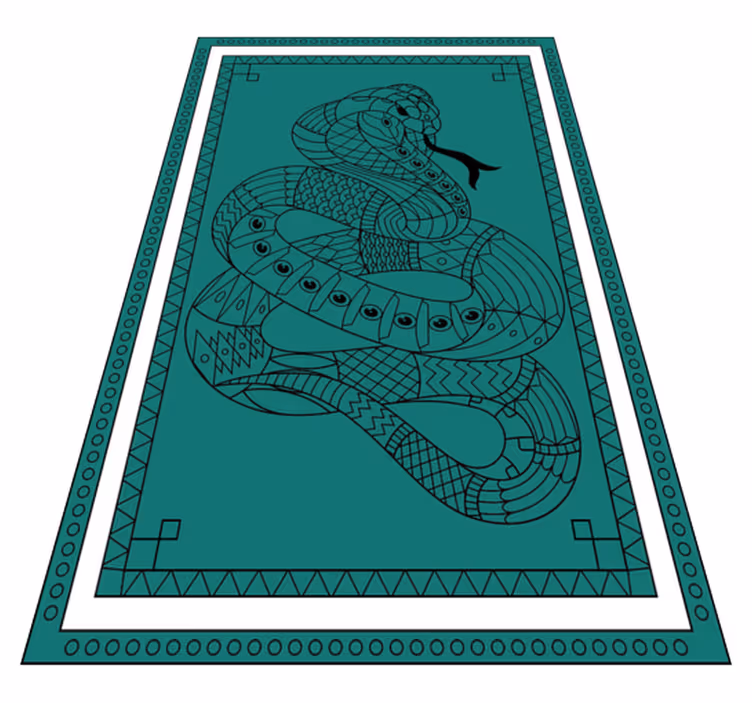 Kobra slange mandala vinyl teppe mandala - Tenstickers