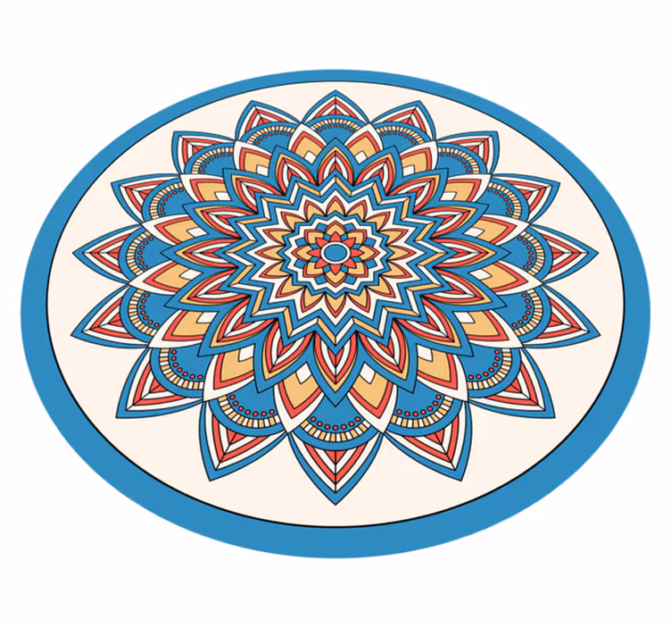 Levende botanisk arrangement vinyl teppe mandala - Tenstickers