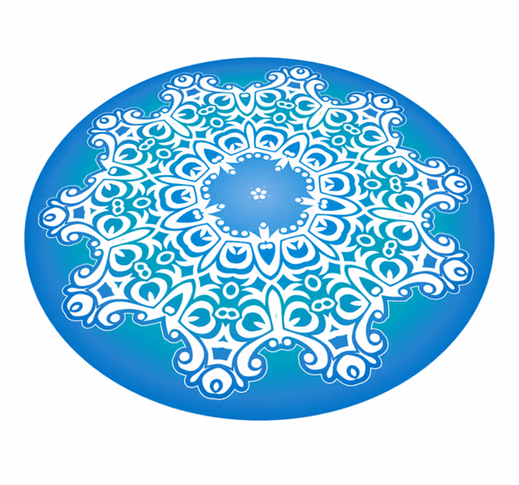 Snøflak stil mandala vinyl teppe mandala - Tenstickers