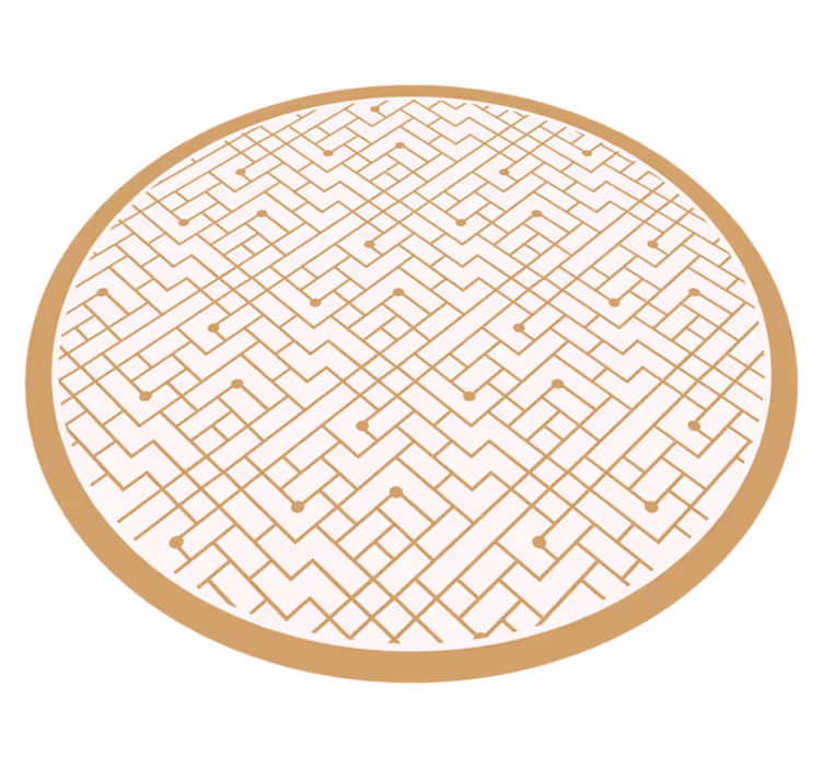 Stilig gyllent element vinyl teppe geometrisk - Tenstickers