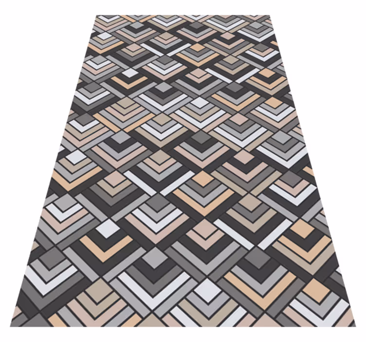 Lagdelte chevronformer vinyl teppe geometrisk - Tenstickers
