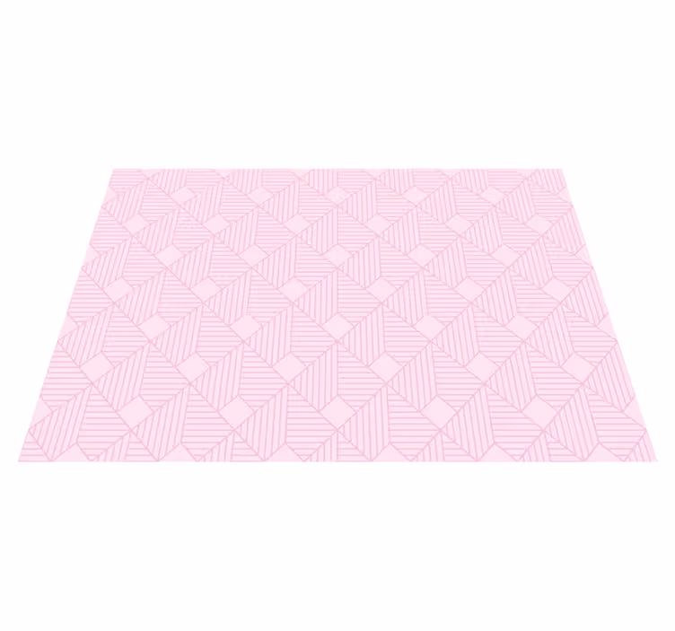 Rosa elegante mønstre vinyl teppe geometrisk - Tenstickers