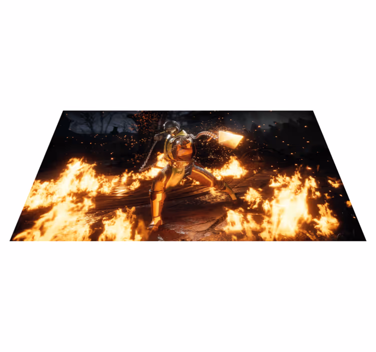 Ninja branndesign vinyl teppe ungdom - Tenstickers