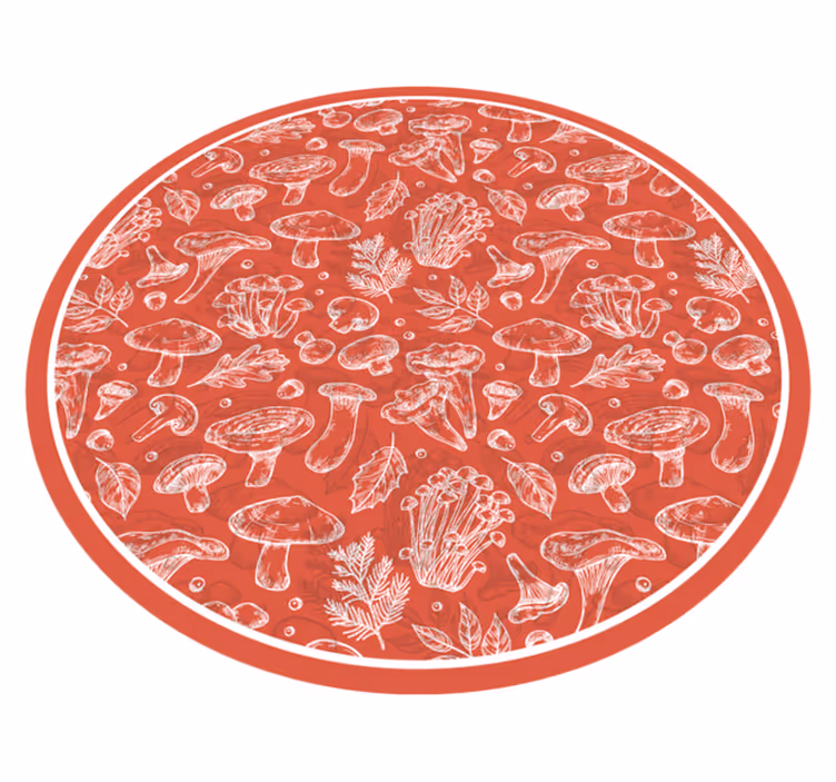 Soppillustrasjon vinyl teppe natur - Tenstickers