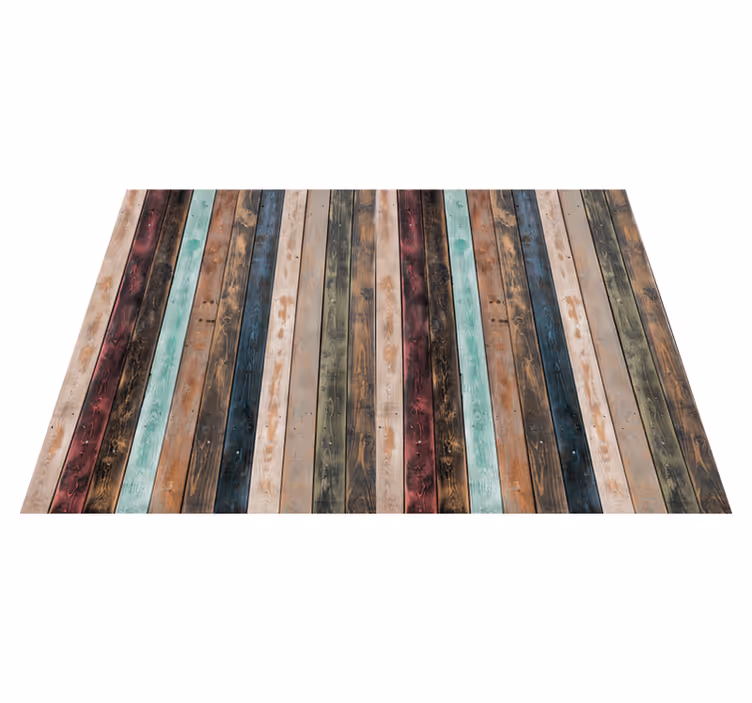 Fargerike vertikale planker vinyl teppe tre - Tenstickers