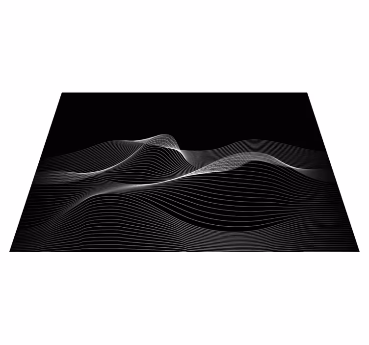 Flytende linjemønstre vinyl teppe moderne - Tenstickers