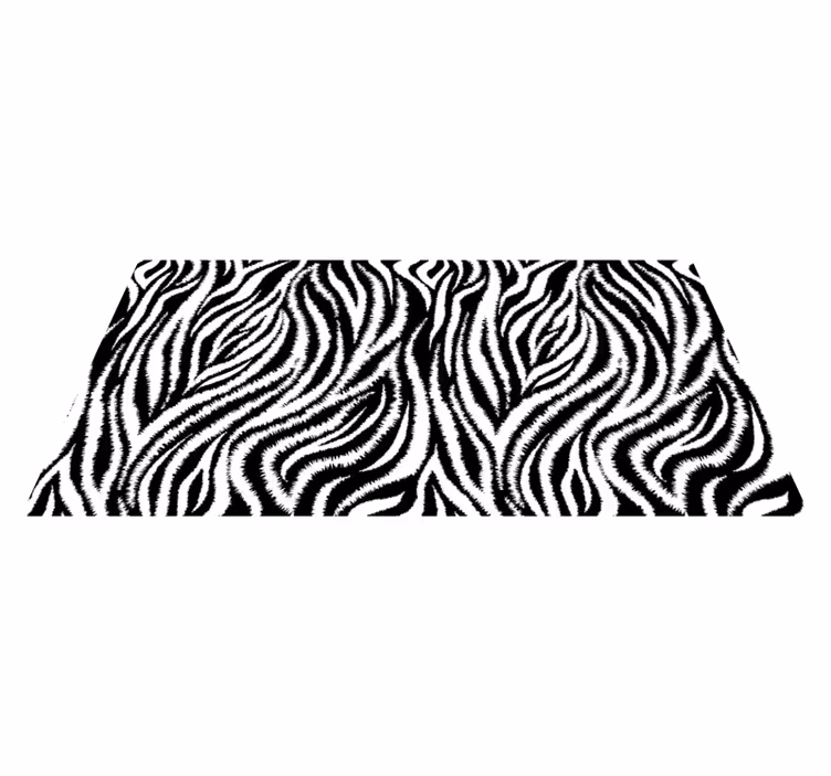 Vinyl teppe dyreavtrykk zebra stripete mønster - Tenstickers