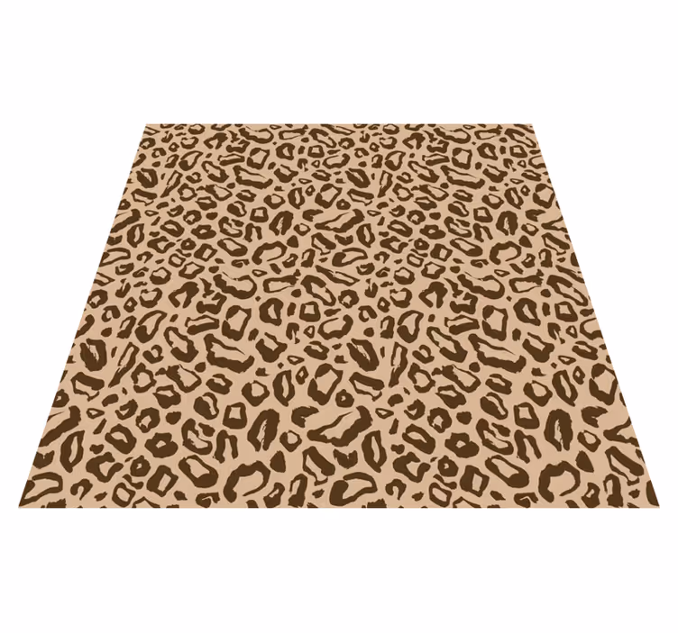 Brunt leopardprint vinyl teppe dyreavtrykk - Tenstickers