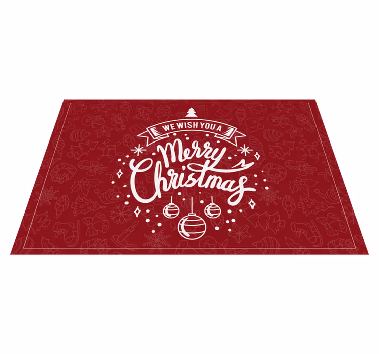 Gode julehilsner Jul vinyl teppe - Tenstickers