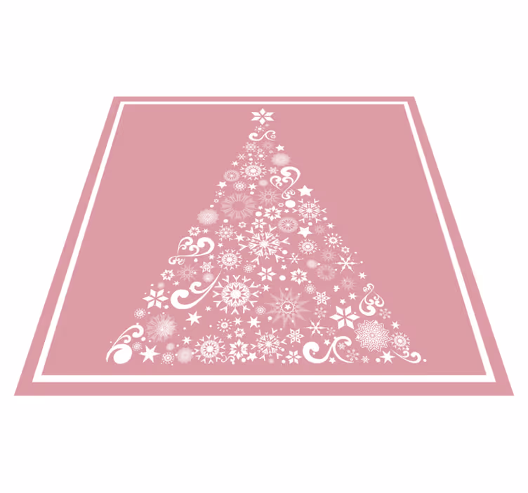 Festlig høytidstre Jul vinyl teppe - Tenstickers