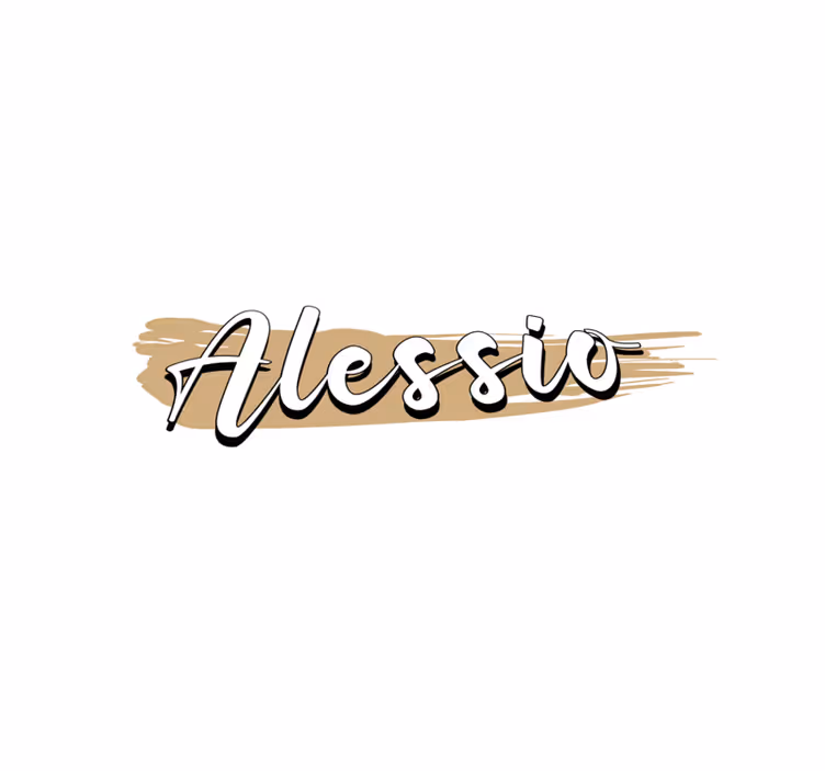 Stilig abstrakt design vinyl teppe med navn - Tenstickers