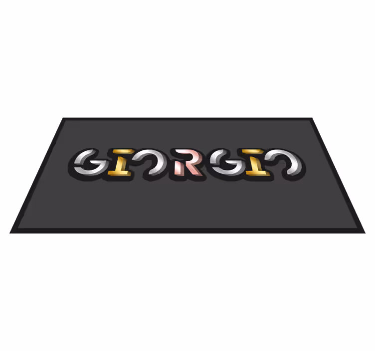 Navnedesign vinyl teppe med navn - Tenstickers