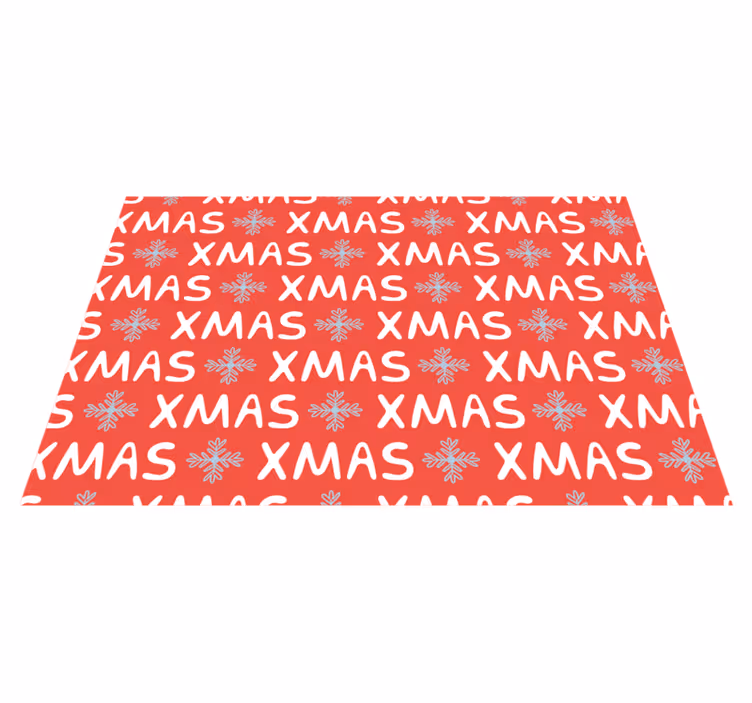 Rødt julemønster Jul vinyl teppe - Tenstickers