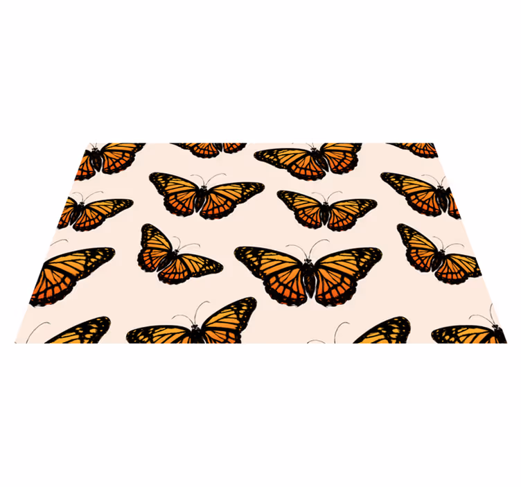 Levende sommerfuglmotiv vinyl teppe dyr - Tenstickers