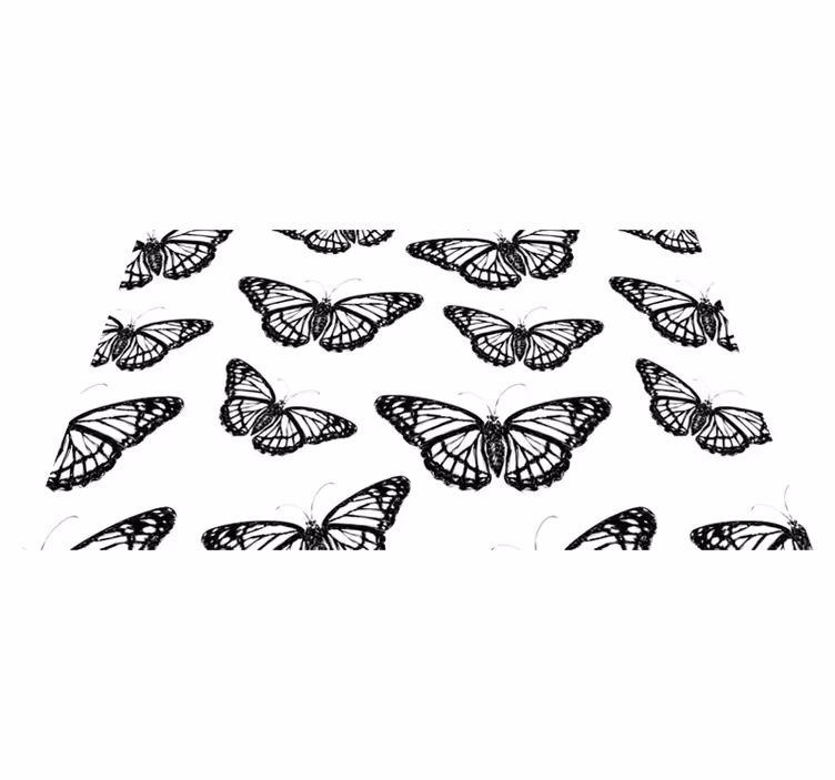 Sommerfugleemblem vinyl teppe ungdom - Tenstickers