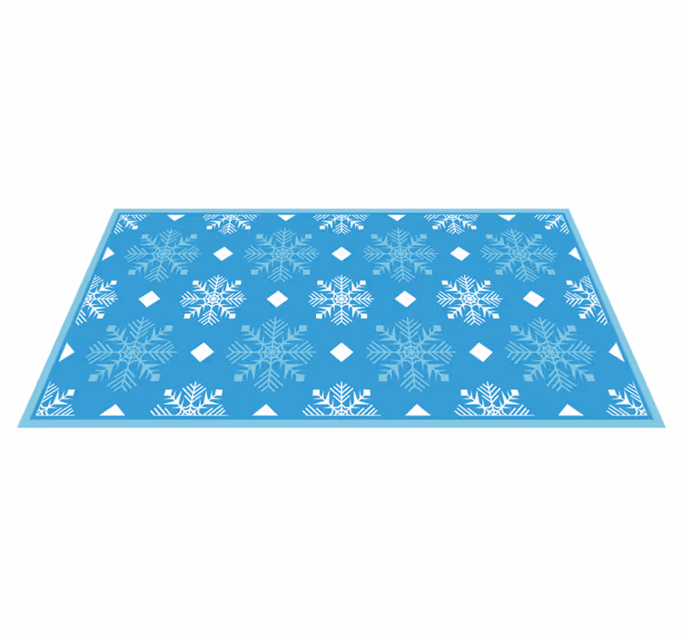 Snøfnuggkonsept Jul vinyl teppe - Tenstickers