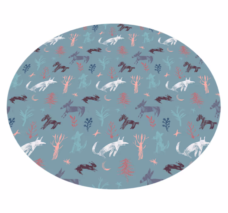 Naturinspirerte skapninger vinyl teppe dyreavtrykk - Tenstickers