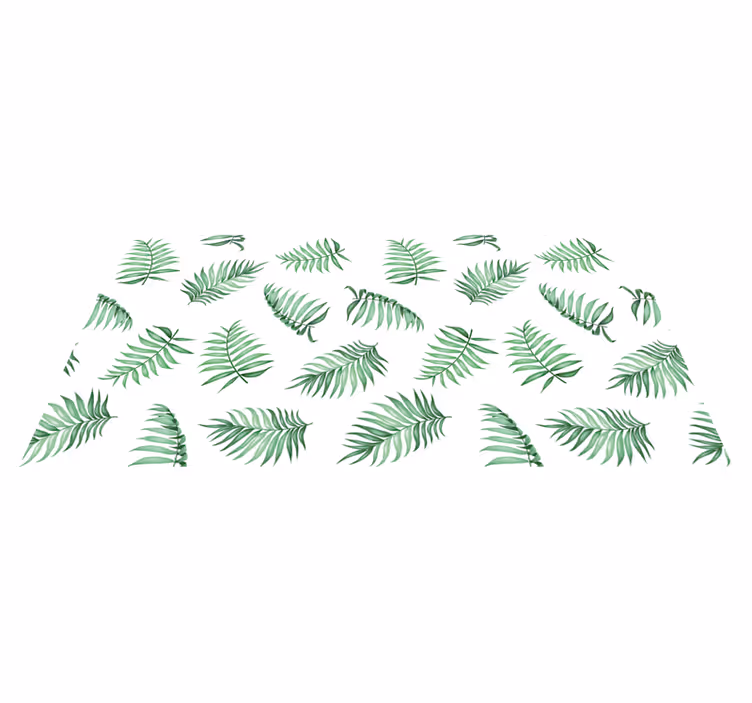 Grasiøse bladmotiver vinyl teppe blomster og planter - Tenstickers