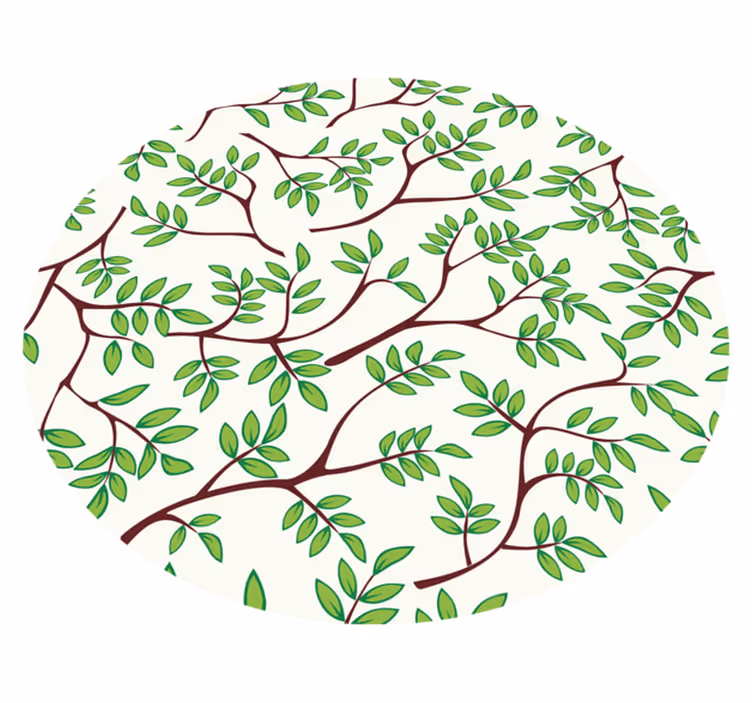 Tynne grener mønster vinyl teppe natur - Tenstickers