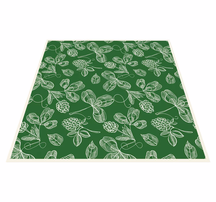 Frodige grønne motiver vinyl teppe natur - Tenstickers