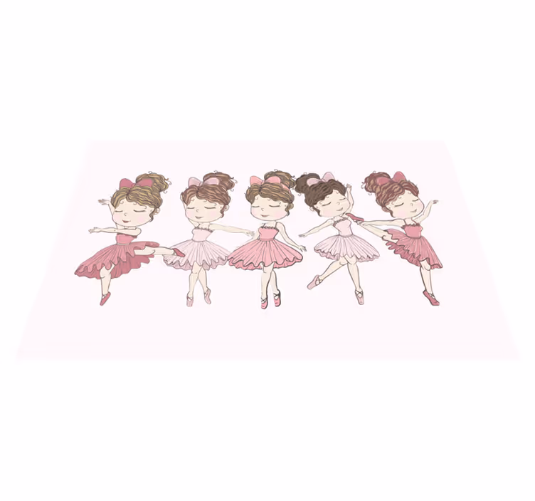 Utstilling av ballettdansere Vinyl teppe flere barn - Tenstickers