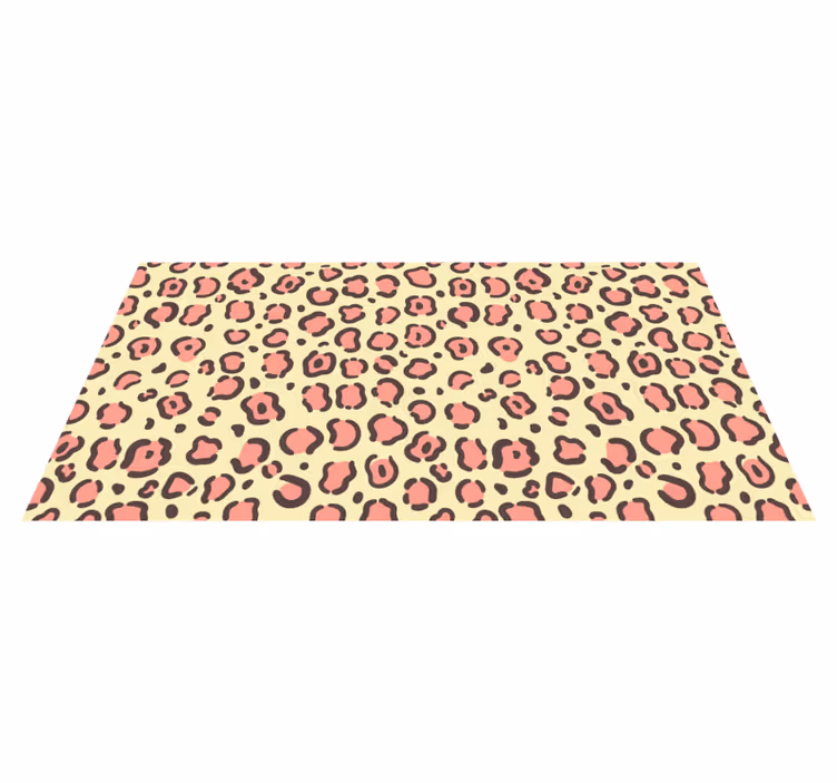 Leopardmønstrede aksenter vinyl teppe dyreavtrykk - Tenstickers