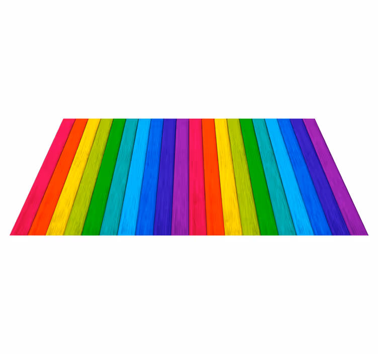 Realistisk regnbue tre vinyl teppe ungdom - Tenstickers