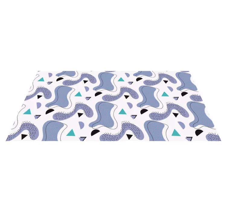 Abstrakte former motiv vinyl teppe minimalistisk - Tenstickers