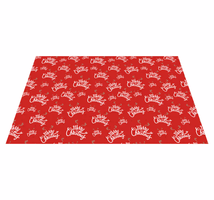 God jul med reinbiter Jul vinyl teppe - Tenstickers