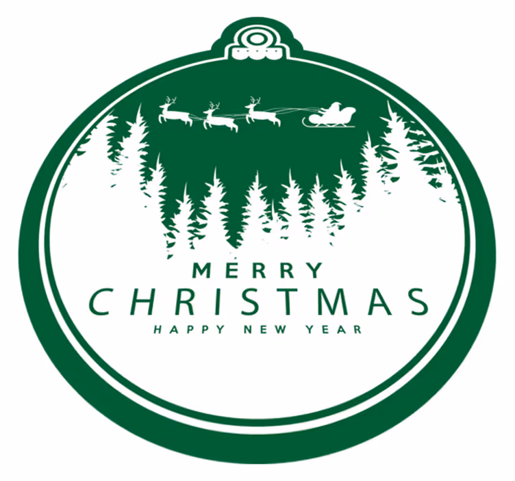 Sledeferd jul vinyl teppe - Tenstickers
