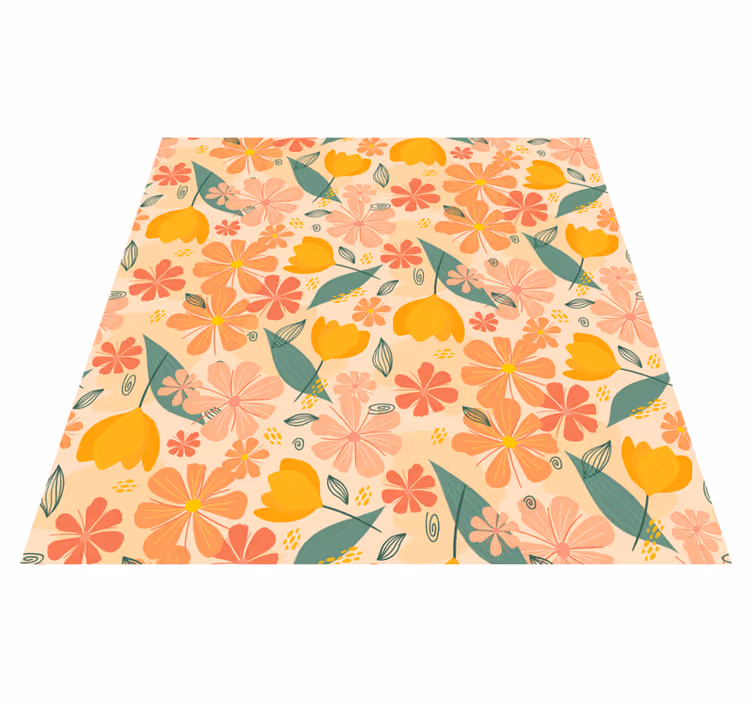 Vinyl teppe blomster og planter vårblomster - Tenstickers