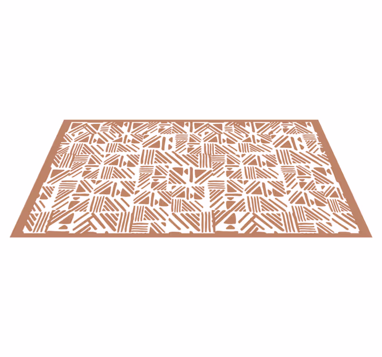 Kontrasterende mønster vinyl teppe geometrisk - Tenstickers