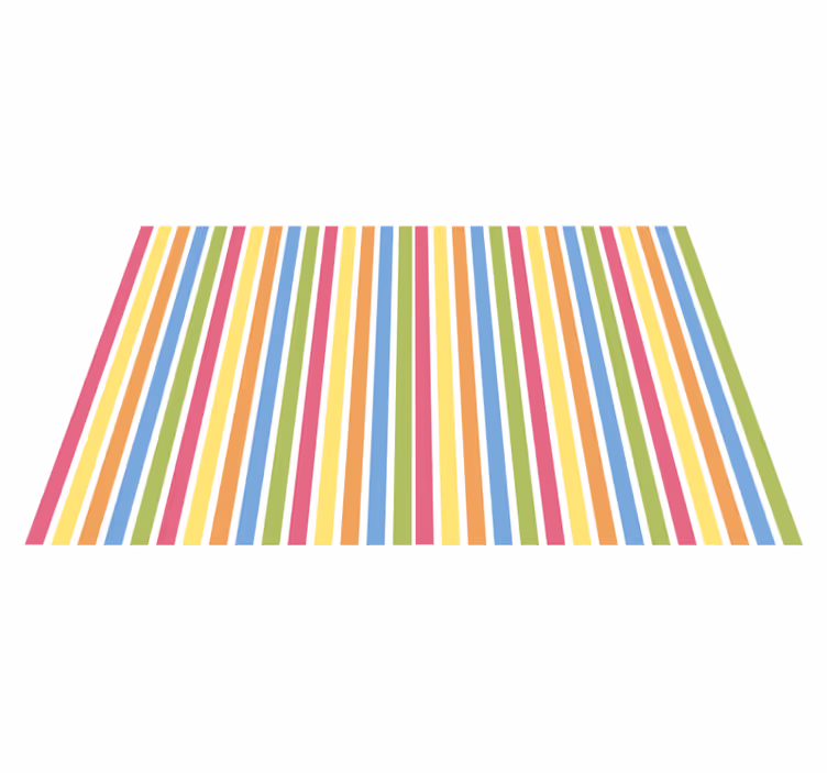 Vinyl teppe striper fargerike vertikale linjer - Tenstickers