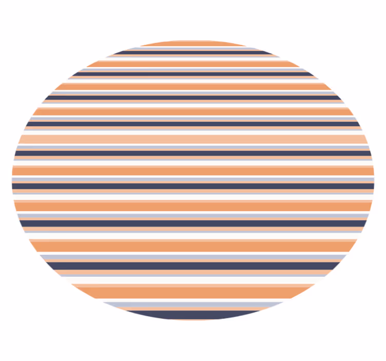 Stripete sirkulært motiv Vinyl teppe striper - Tenstickers
