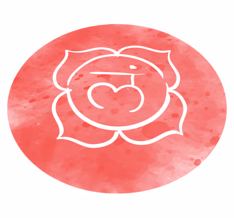 Sirkulær rosedesign vinyl teppe mandala - Tenstickers