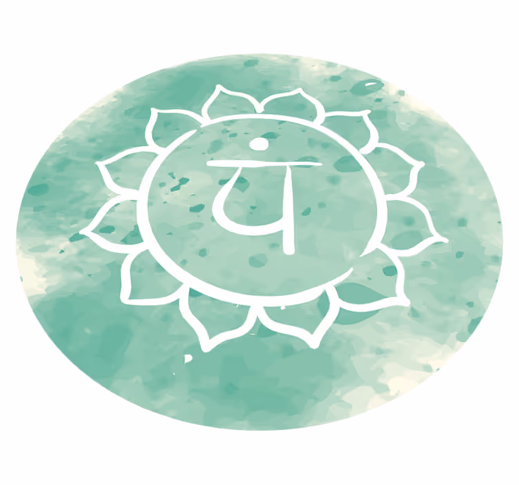 Lotus chakra-symbolet vinyl teppe mandala - Tenstickers