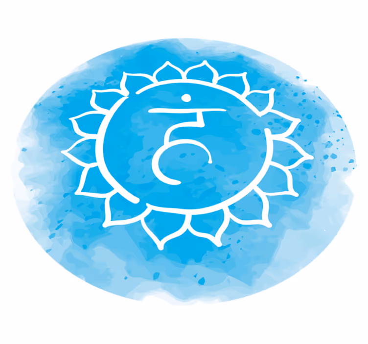Hals chakra symbol vinyl teppe moderne - Tenstickers