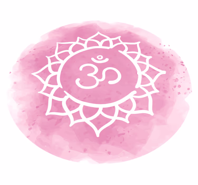 Vakker krone chakra symbol vinyl teppe etnisk - Tenstickers