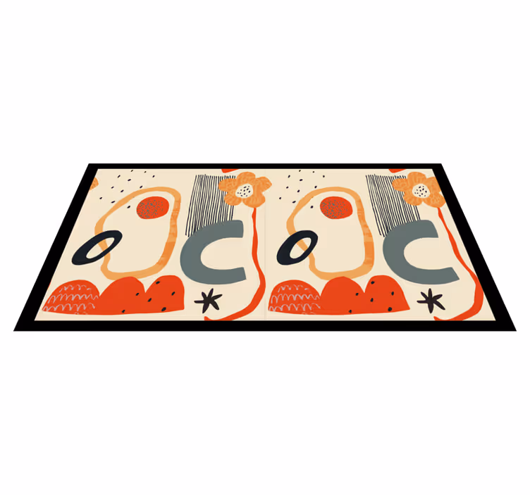 Dristige blomsterelementer vinyl teppe moderne - Tenstickers