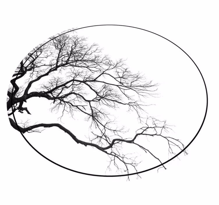 Gren silhuett kunst vinyl teppe natur - Tenstickers