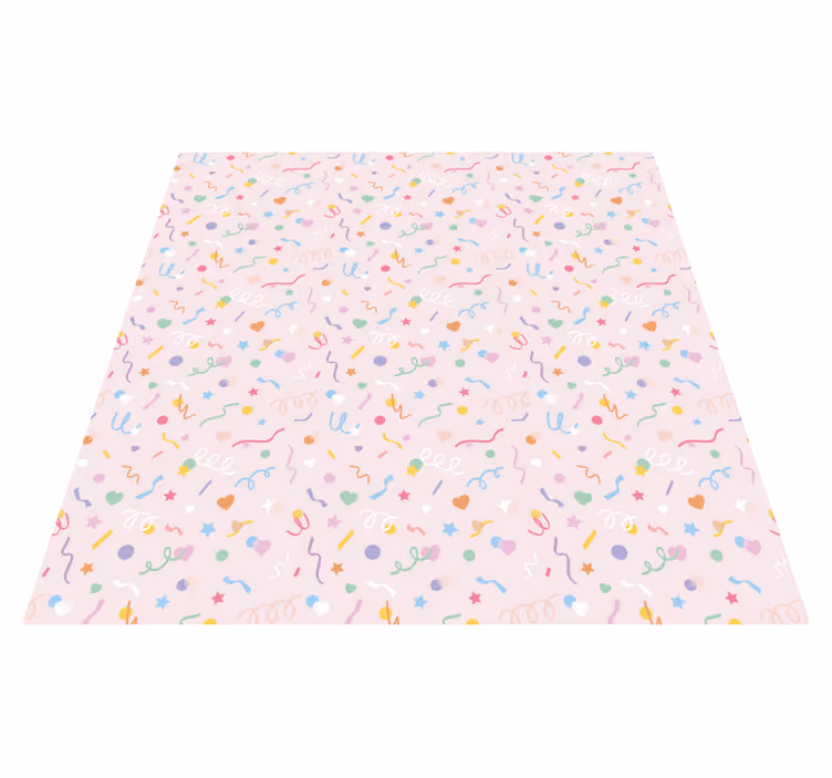 Fargerik festkonfetti vinyl teppe baby - Tenstickers