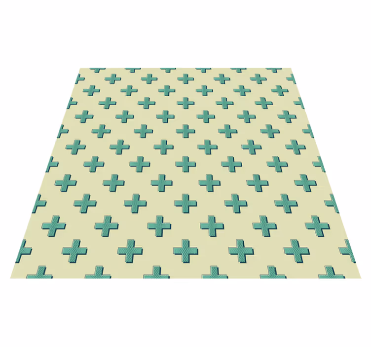 Mint pluss-former vinyl teppe geometrisk - Tenstickers