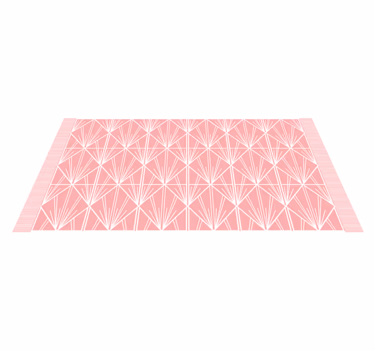 Rosa geometrisk skjema vinyl teppe hydraulisk - Tenstickers