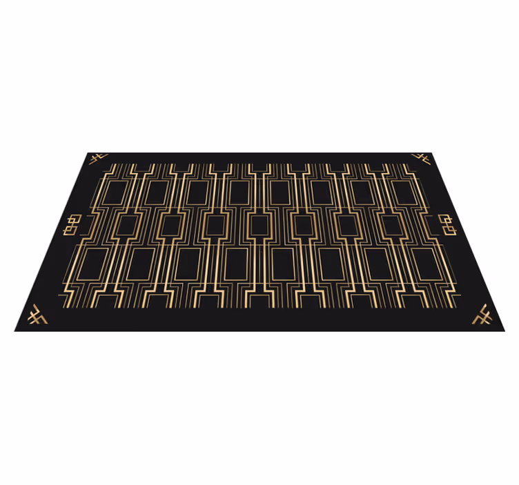 Elegante geometriske mønstre vinyl teppe moderne - Tenstickers
