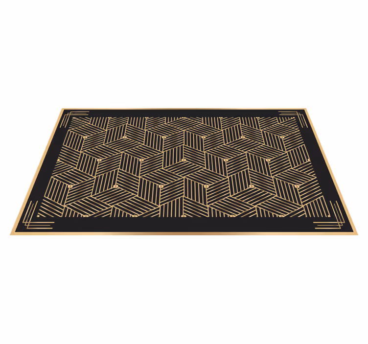 Stilig mønstret vinyl teppe geometrisk - Tenstickers
