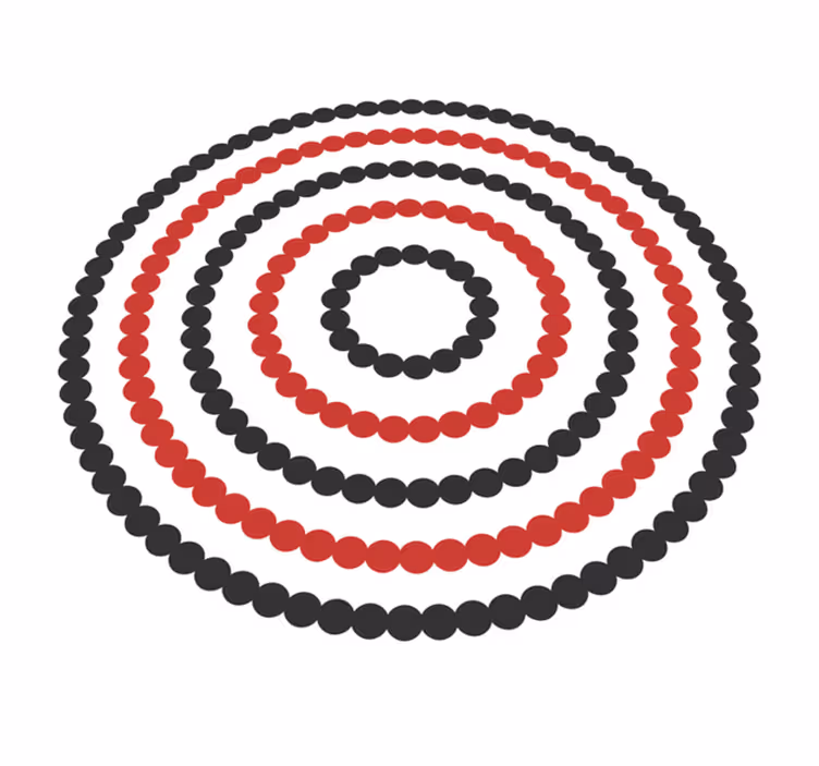 Spiralformet prikkmønster vinyl teppe geometrisk - Tenstickers