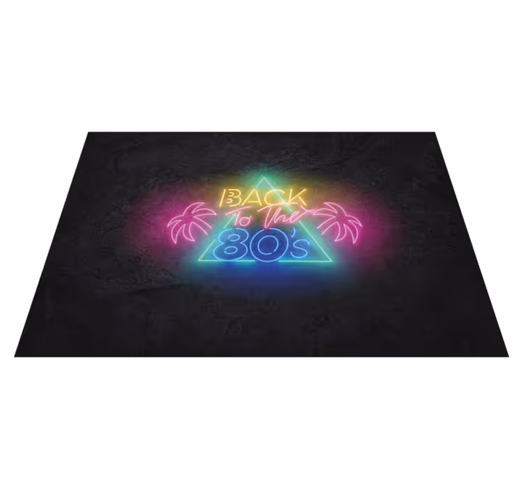 Tilbake til 80-tallet vinyl teppe vintage - Tenstickers