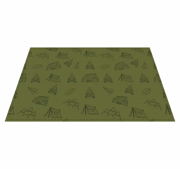 Camping eventyr tema vinyl teppe natur - Tenstickers