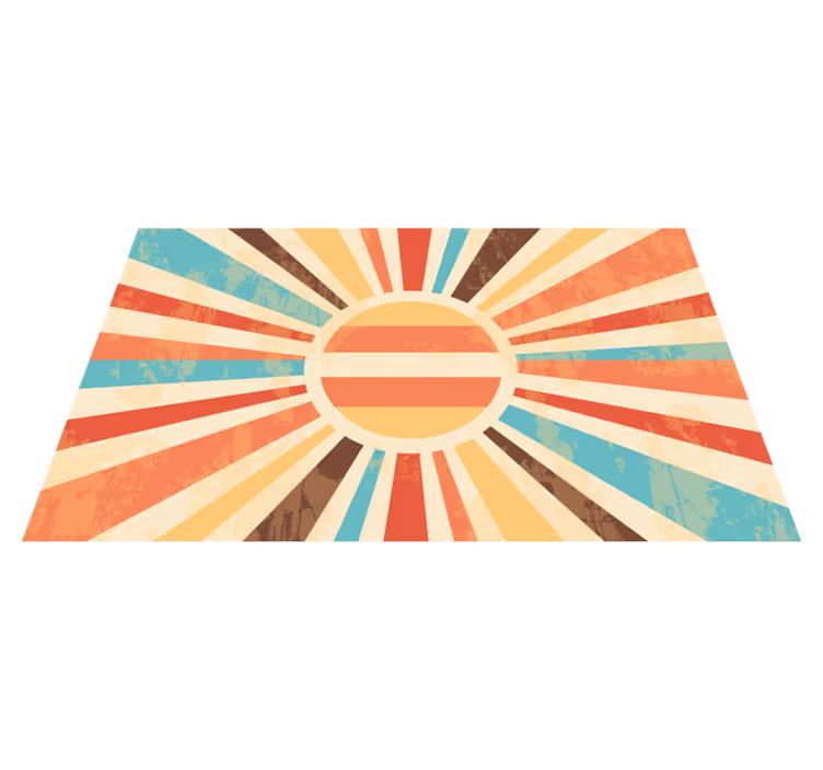 Soloppgangsfargeutbrudd vinyl teppe vintage - Tenstickers